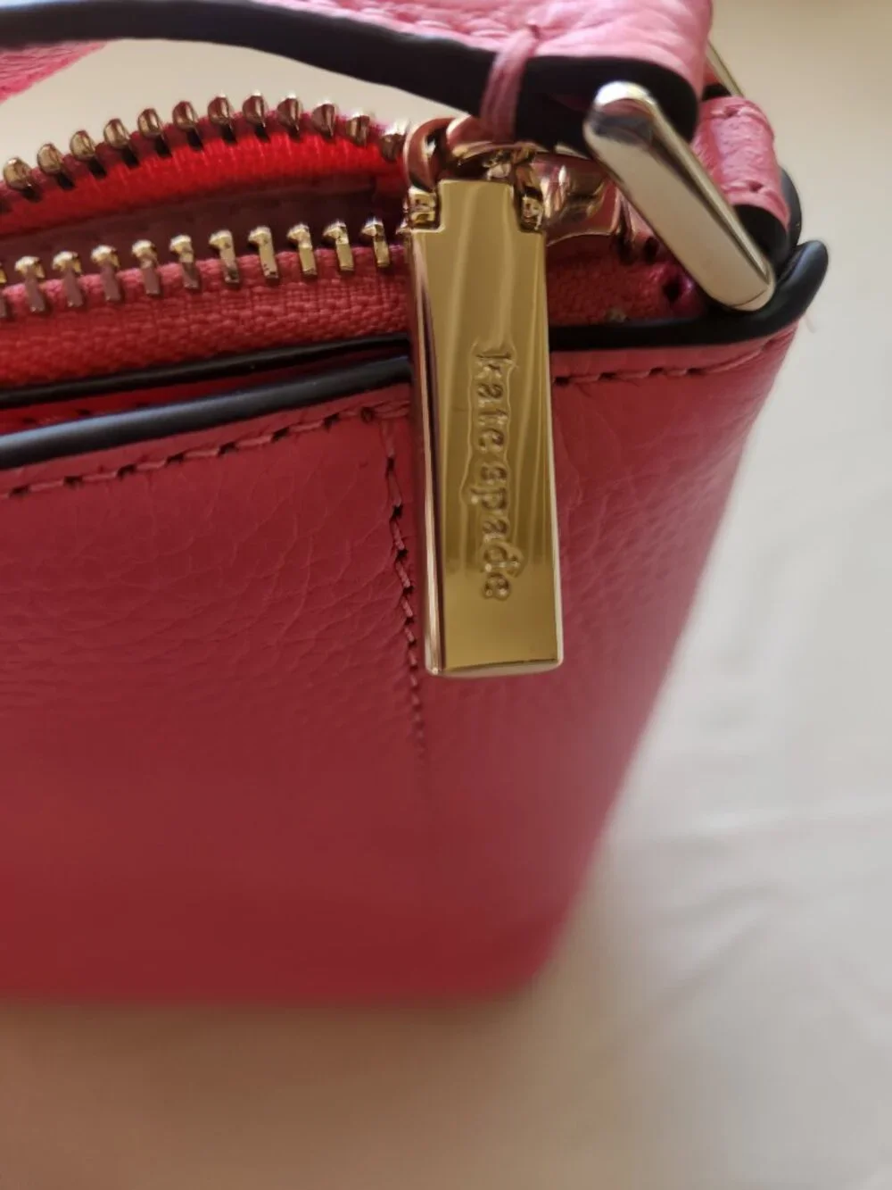 Kate Spade Harlow Crossbody Bag Bright Blox Pink Pebbled Leather NWT